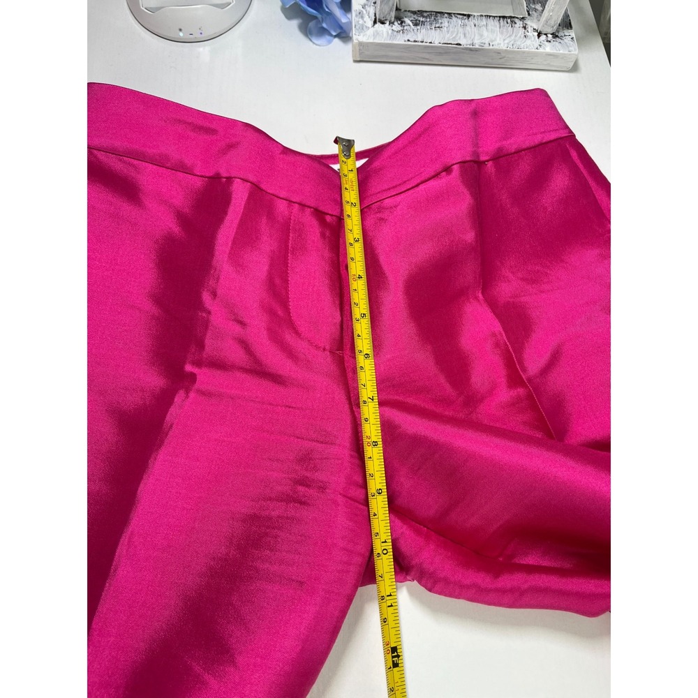 Vineyard Vines Womens Hot Pink Satin Straight Leg Dress Pants Size 2 Fuchsia - Picture 5 of 9